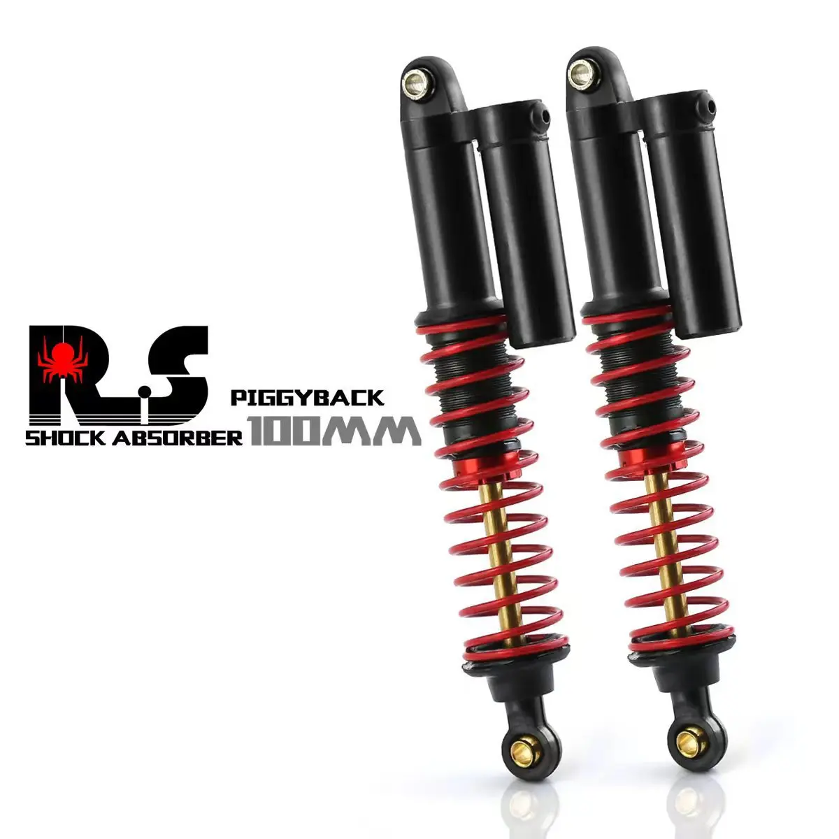 RS الأحمر العنكبوت 1/10 محاكاة تسلق مركبة الضغط السلبي امتصاص الصدمات SCX10 90046 TRX4 شبح العالمي R100