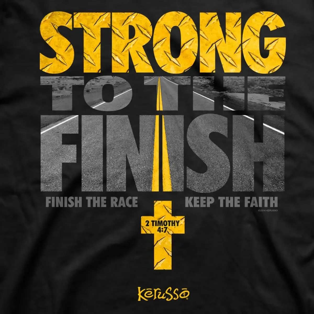 Kerusso Men's Strong to The Finish T-Shirt - Black -