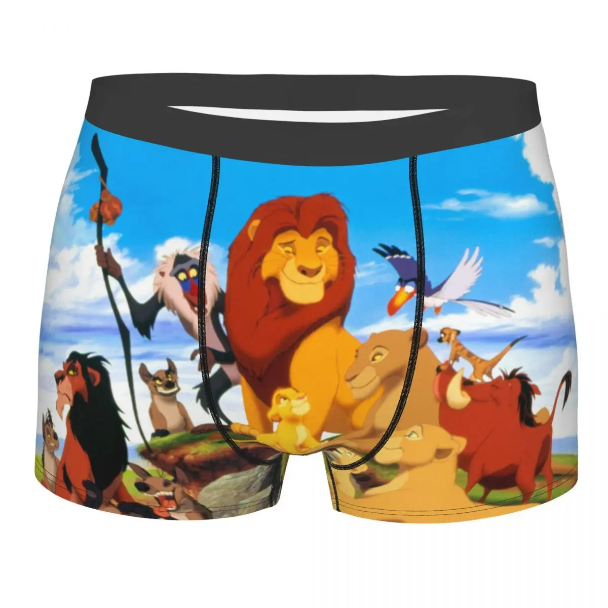 Custom Disney Cool The Lion King Boxers Shorts Panties Male Underpants Stretch Hakuna Matata Briefs Underwear