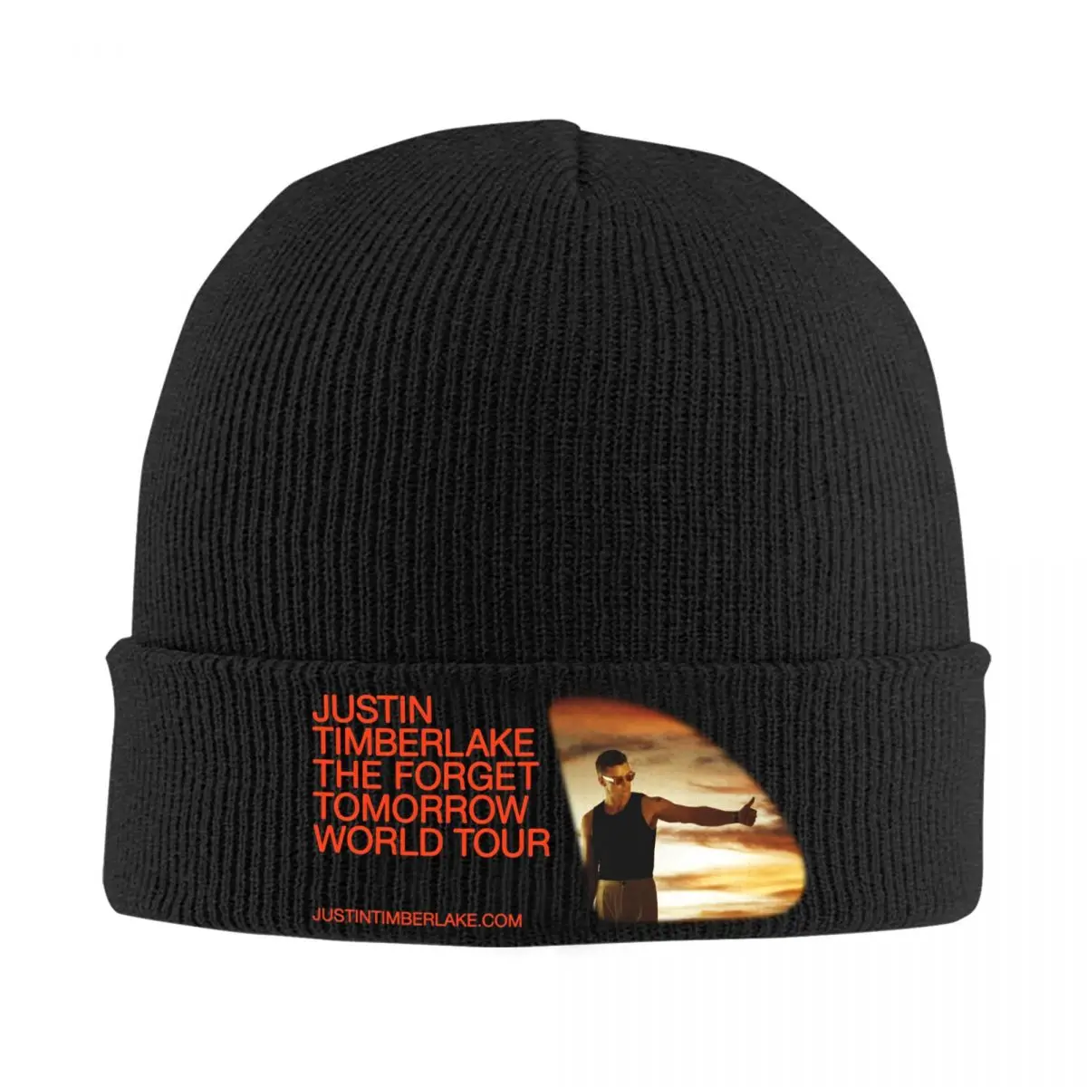 Justin Timberlake The Forget Tomorrow World Tour Knitted Hat Beanies Winter Hat Warm Acrylic Hip-hop Cap for Men Women