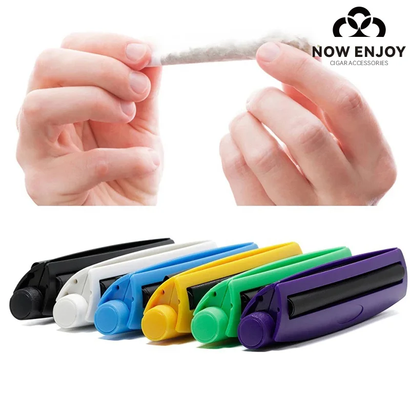 

110mm Cigarette Rolling Machine with Sealing Moisture-proof Tube Manual Tobacco Roller Maker Tool Smoking Accessories