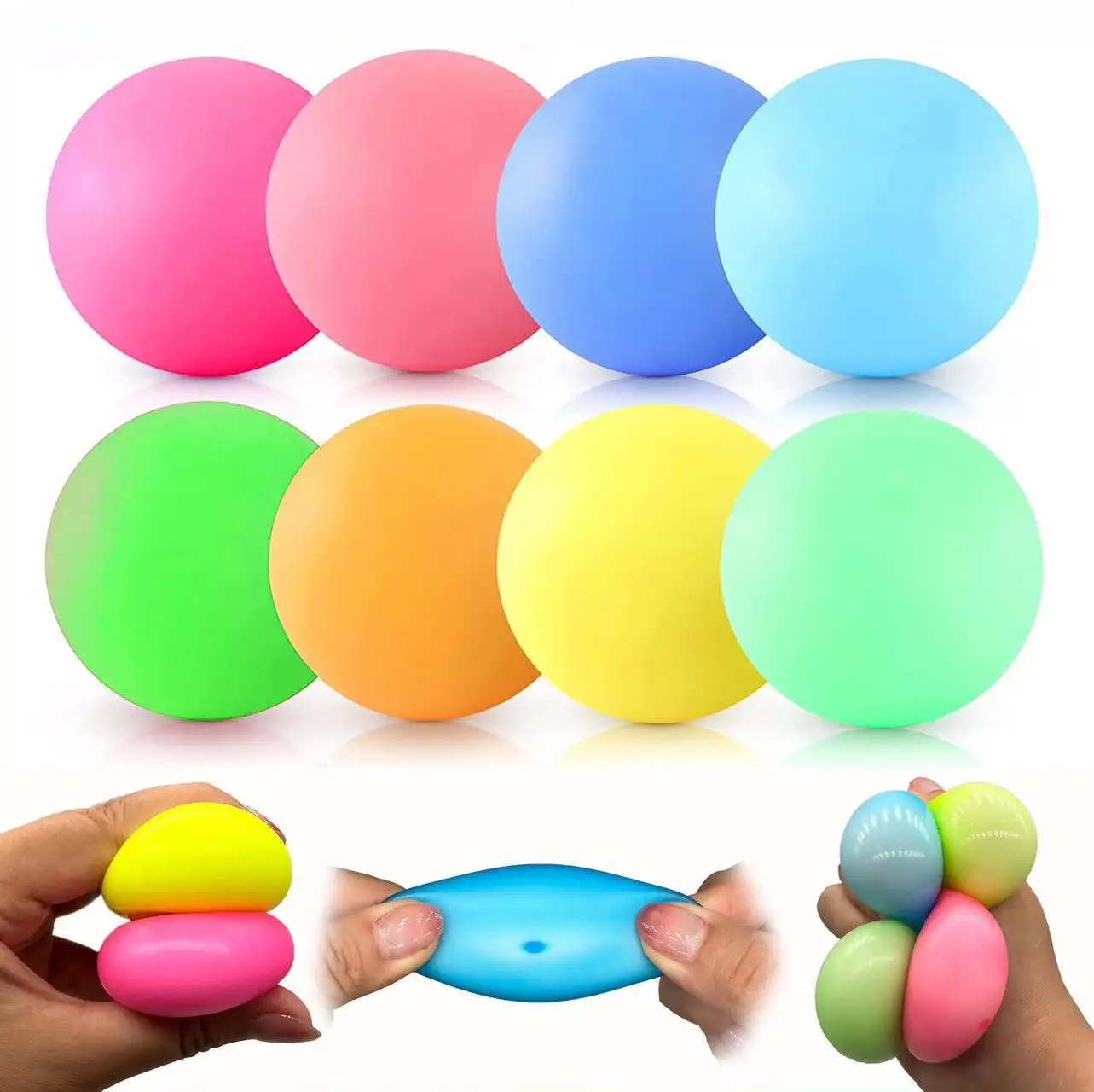 1/2/5 pièces - Balles anti-stress colorées, jouets sensoriels pour les mains, gadgets anti-anxiété (couleurs aléatoires)