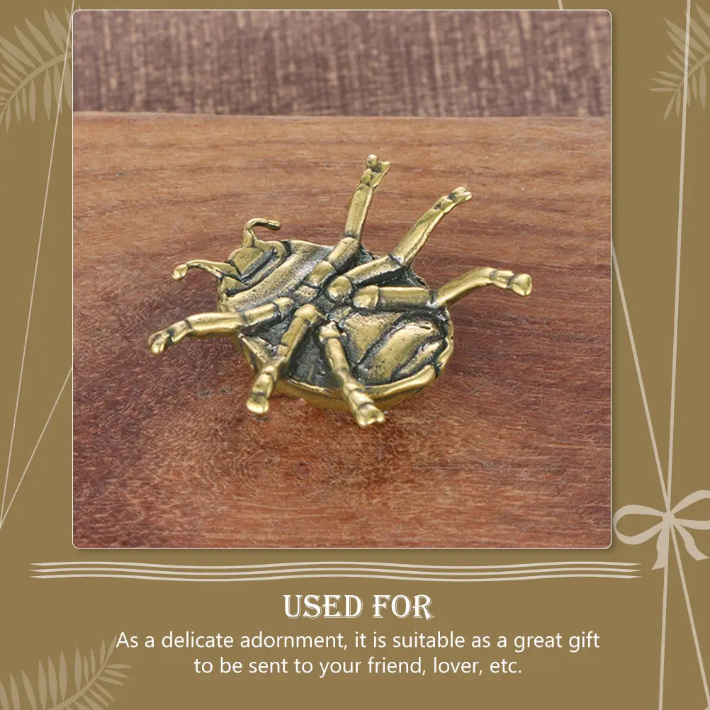 

Creative Exquisite Ornament Small Brass Craft Beetle Shaped Indoor Desktop Ornament Brass Adornment Exquisite Beetle