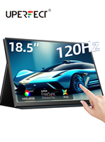 UPERFECT 18.5” Touchscreen Portable Monitor 120Hz 1080P Touch Display with HDMI USB-C HDR Speakers for Xbox PS4/5 Laptop Mac PC