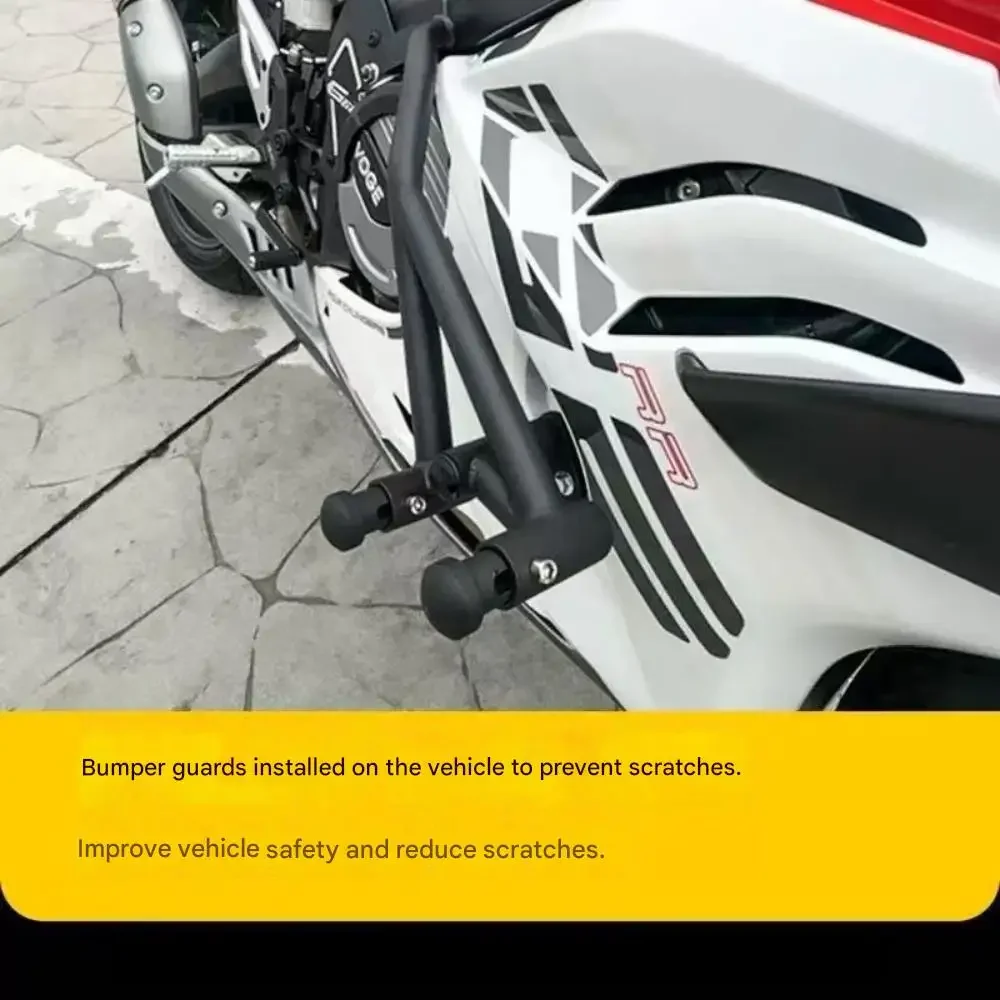 Motorcycle spring bumper anti-fall bar modification parts, thickened and reinforced guard bar, suitable for VOGE RR660S