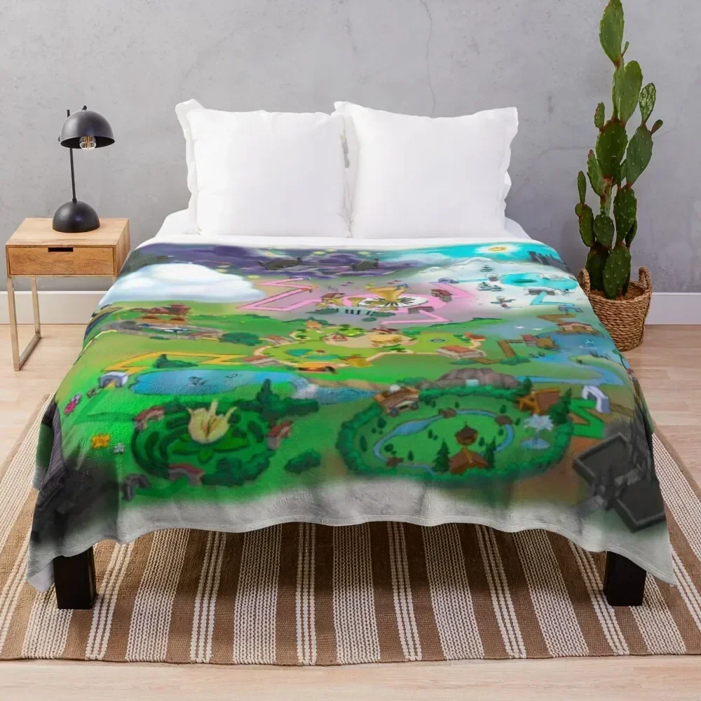 

Toontown Map Throw Blanket Fuzzy Plush Throw Blanket for Sofa Chair