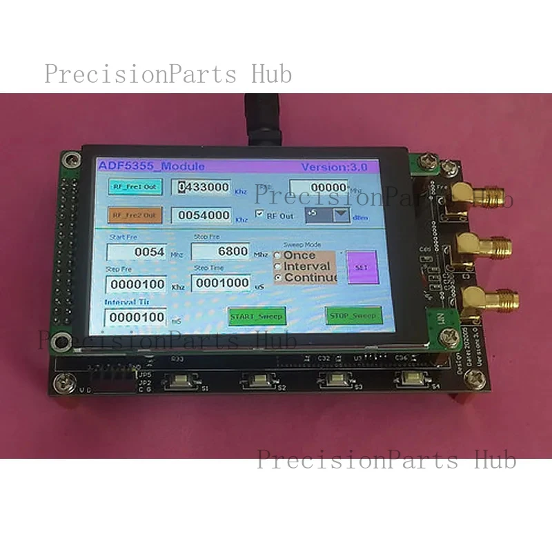 ADF4355 / ADF5355 Module 3.5-inch Capacitive Color Screen RF Signal Source VCO Microwave Frequency Synthesizer Original