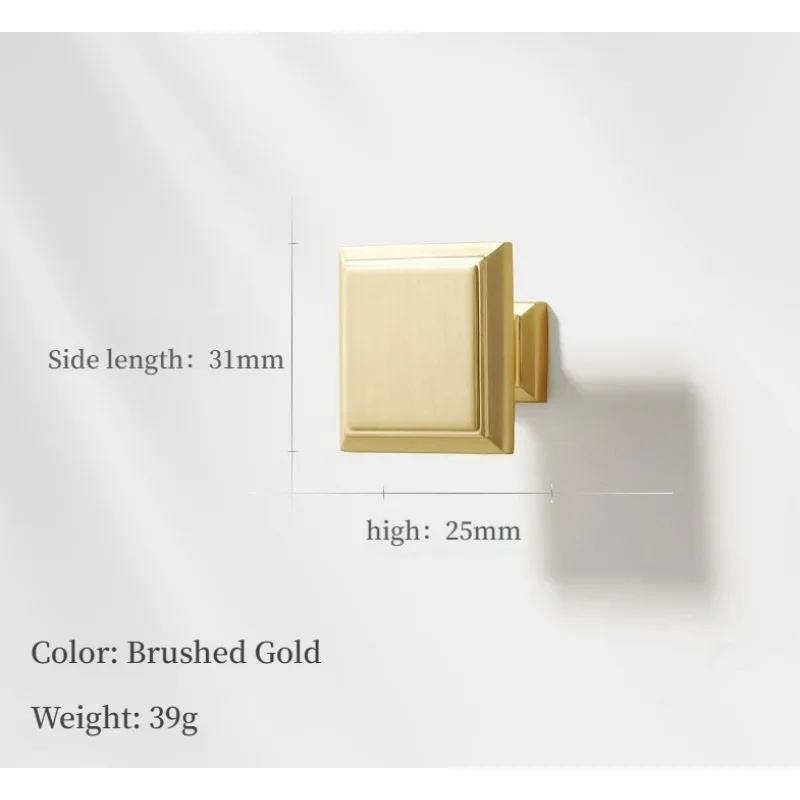 10PCS Cabinet Handles Zinc Alloy Solid Kitchen Drawer Pulls Door Handles Single Hole Gold Cupboard Knobs for Dresser Drawers