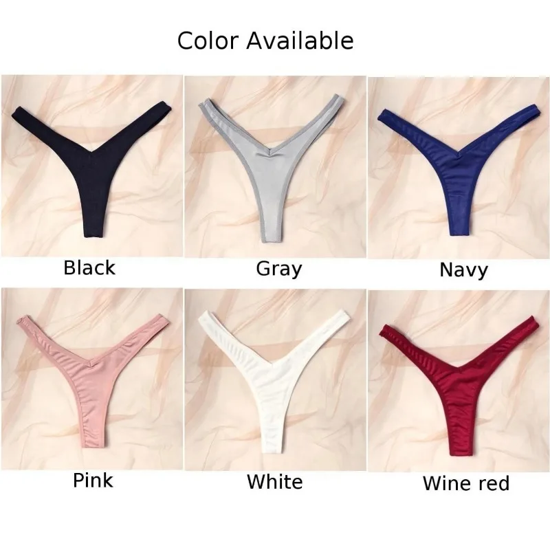 Women Sexy V Waist Sexy Sports Thongs G-string Breathable Panties Low Waist Underwear Knicker T Pants Elastic Bikini Underpants