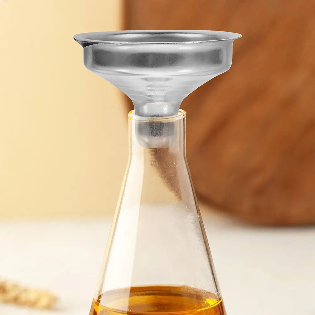8Pcs Small Stainless Steel Funnel Wide Spout Liquid Funnel for Filling Small Bottles Perfume Dispensing Essential Oil Transfer