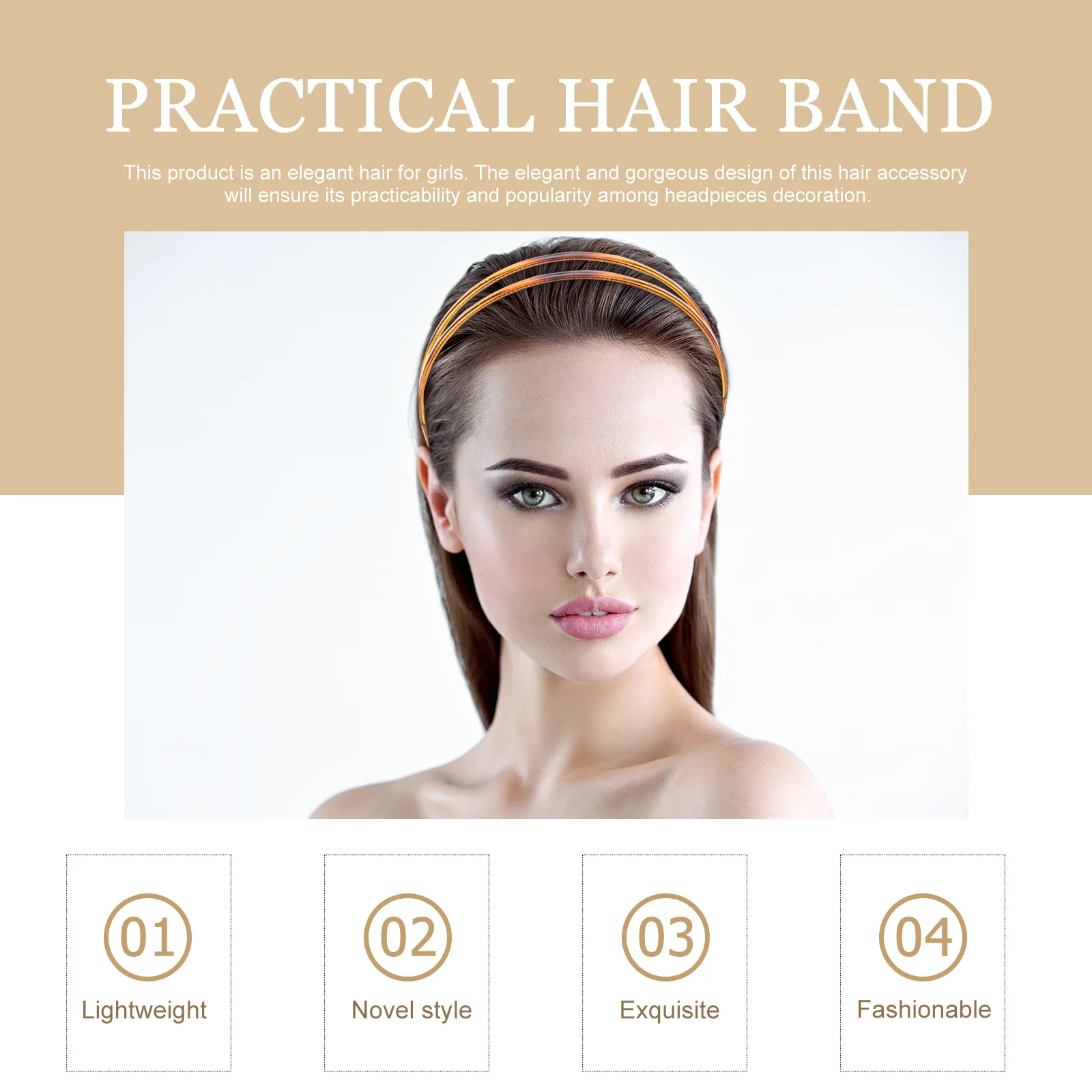 

2pcs Anti-Slip Headband Toothed Hair Hoop Fashion Women Headband For Daily Party Engagement Fine Workmanship Hair Styling Tool