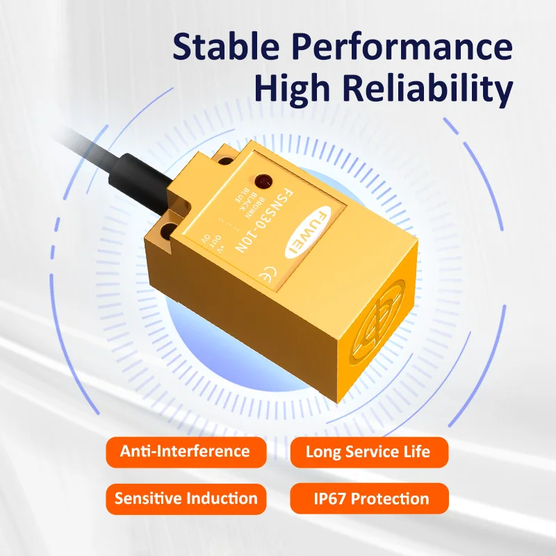 FSNS30-10N Square Shape Inductive Proximity Switch Series limit Three Wire Metal Induction Waterproof Oil Resistant Sensor