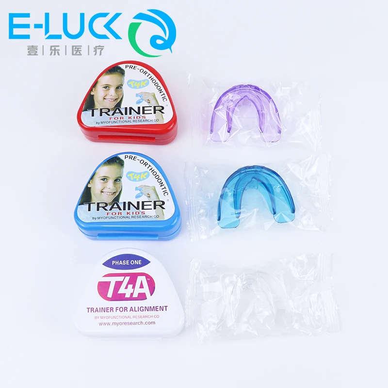 Aparatos de ortodoncia Dental para niños, entrenador de dientes, aparato de alineación, retenedor de dientes, protector bucal T4K