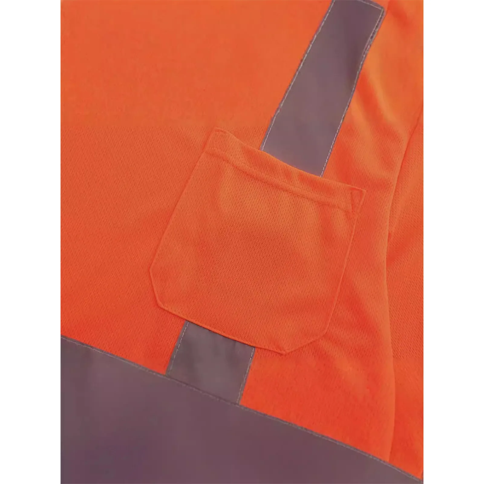 تي شيرت عالي الوضوح بأكمام طويلة ورقبة مستديرة ملابس عمال عاكسة للهندسة رصيف فتل الرطوبة قميص رجالي غير رسمي #5