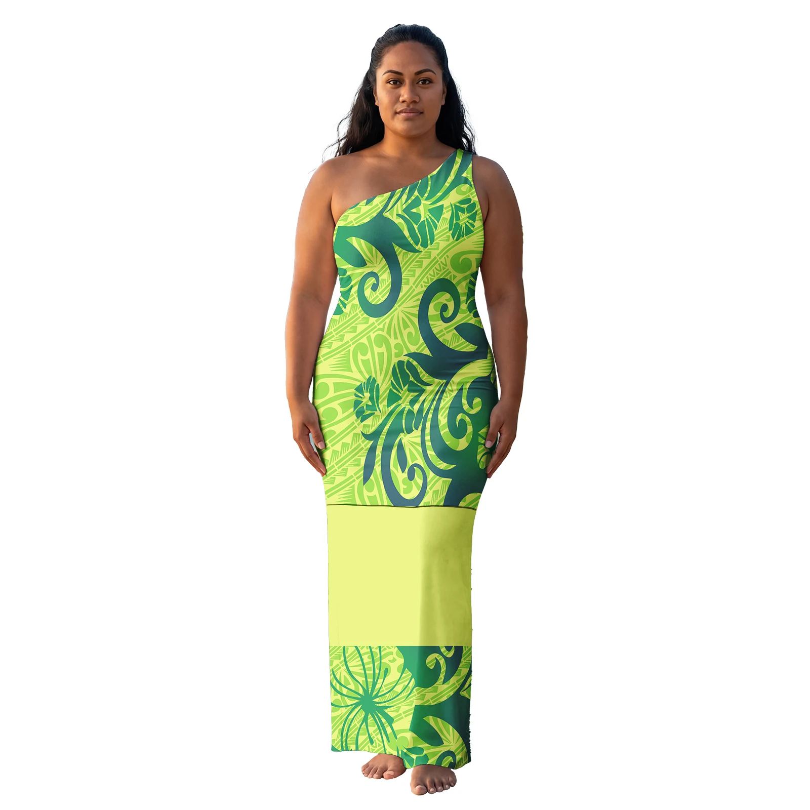 Boutique Clothing Women Hawaiian Island Party Ladies Dress Polynesian Off Shoulder Tribal Dress Classic Design Puletasi Samoan