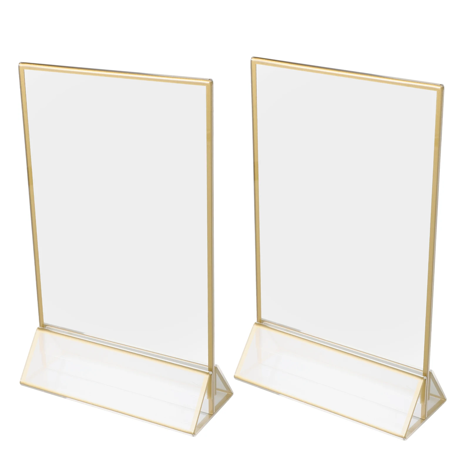 

Weddings Acrylic Desk Easel Stand for Sign Number Holder Clear Photo Frame Table