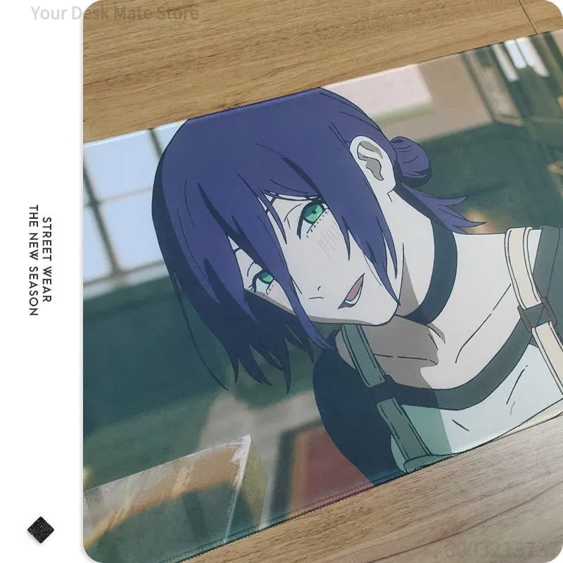 Anime Chainsaw Man Mouse Pad Reze Makima Denji Aki Power XXL MousePad Manga Computer Laptop Keyboard Accessories Desk Mat