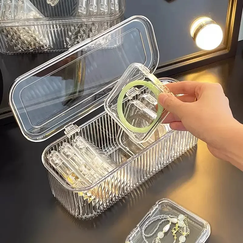 

Portable Clear Anti‑Tarnish Bracelet Case Multi‑Purpose Storage Box for Crystal Bangles Beaded Bracelets