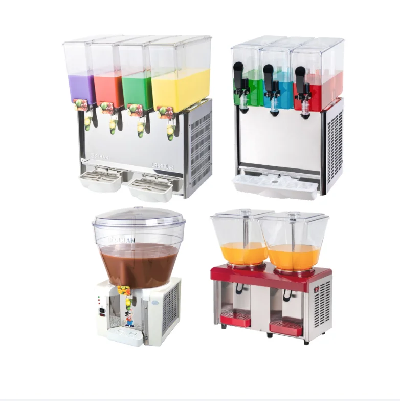 

RM Big Restaurant Custom Plastic Barrel Cylinder Fruit Industrial Beverage Drinks Juice Dispenser Set With Cups Tap Stand Spigot
