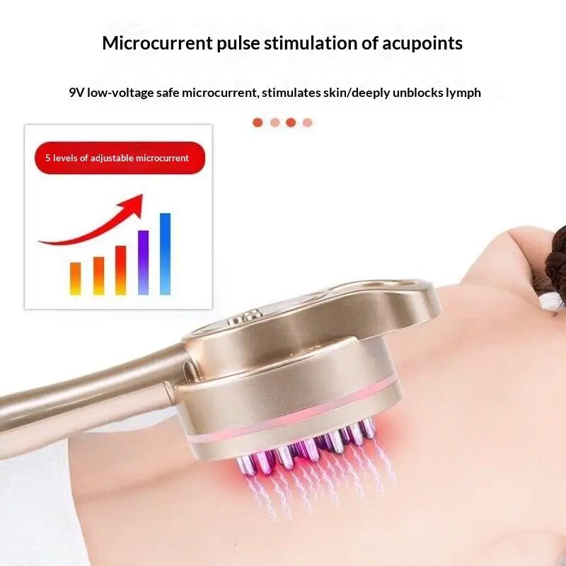 

Электрическая меридианная щетка-массажер для тела, антицеллюлитный скребок Гуаша, инструмент для лимфодренажа и красоты