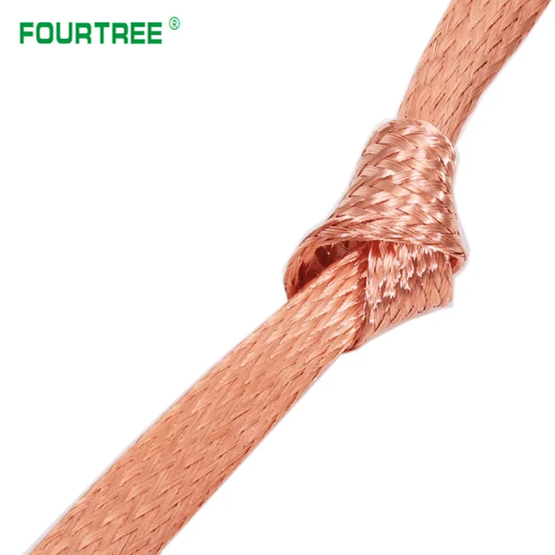 Pure Copper Tinned Bare Ground Braid Lead Wire Metal Sheath Screening Signal Wire Cable Shielded 1.5-12mm2 Width 4-20mm