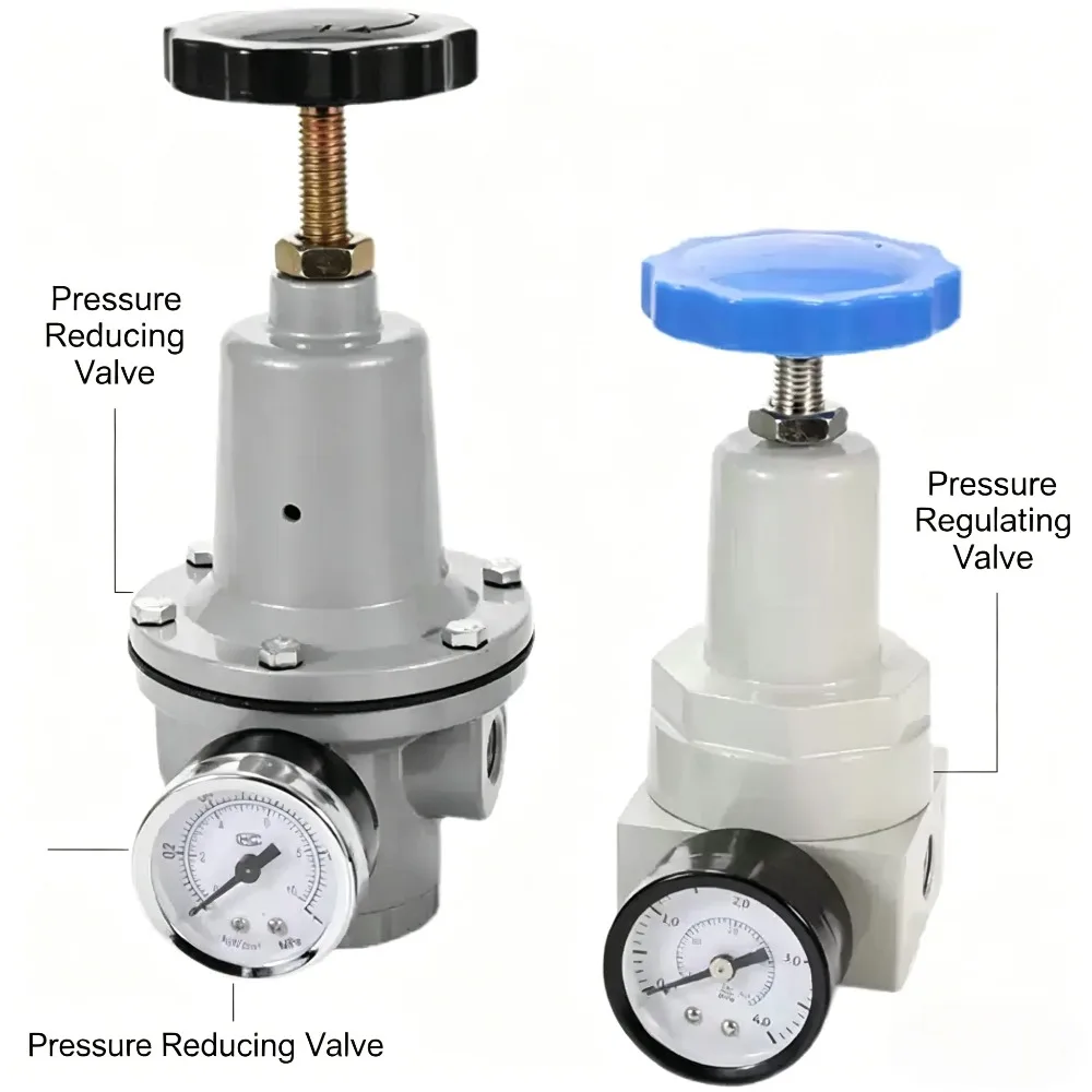 Pneumatic Pressure Reducing Valve Air Compressor Pneumatic High-Pressure Regulator Valve QTY/QTYH-08 10 15 20 32 40 50