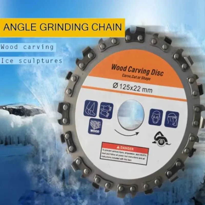 125x22mm 16 Tooth Wood Carving Disc Grooving Cutting Wheel for 5 Inch Angle Grinder