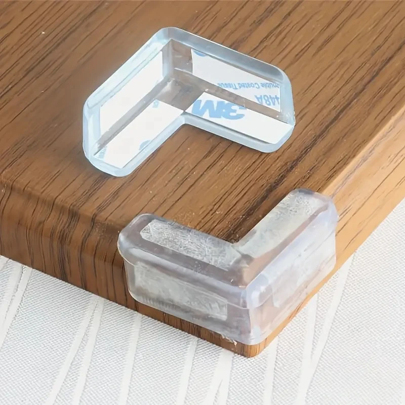 5pcs transparent table corner protector,  soft silicon paste transparent protective cover, anti-collision corner,