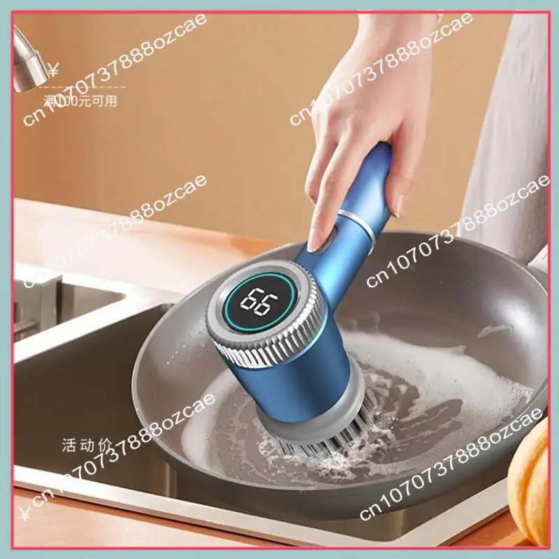 5개의 헤드와 3개의 속도를 갖춘 A26P 전원 청소 브러시 ​​전기 스크럽 IPX7 방수 다기능 휴대용 청소 브러시