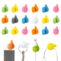 10pcs Silicone Thumb Wall Hook Multi-function Self-Adhesive cable Clips Cable Organizer Clips Key Hanger Creative in office Home