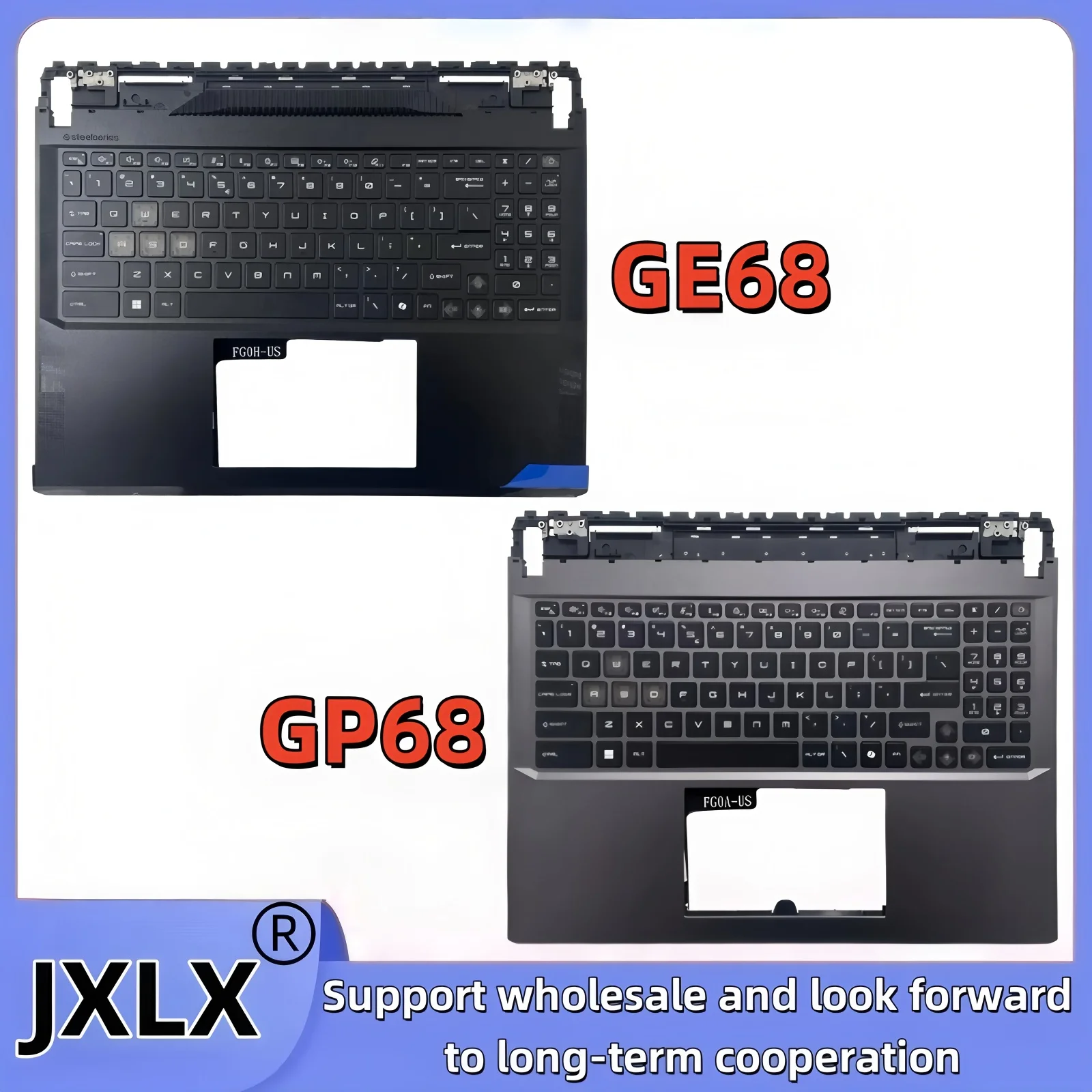 JXLX® New For MSI Vector GE68HX GP68HX MS-15M1 MS-15M2 Laptop Palmrest&Keyboard with Color Backlight/Shell accessories