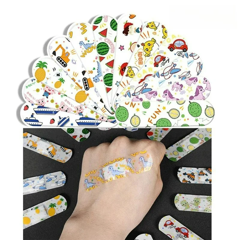 30-100pcs Cartoon Animal Pattern Band Aid Hemostasis Adhesive Bandages First Aid Emergency Kit Wound Plaster Patches for Kids