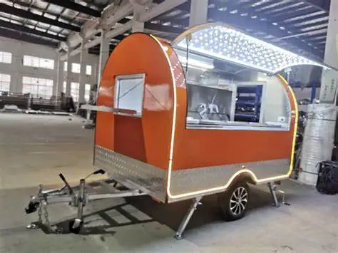 جديد مقطورة الغذاء المتنقلة الوجبات السريعة عربة المطبخ مقاومة للماء الألومنيوم للاستخدام المنزلي الفنادق المخابز وجبة خفيفة المصانع النبيذ