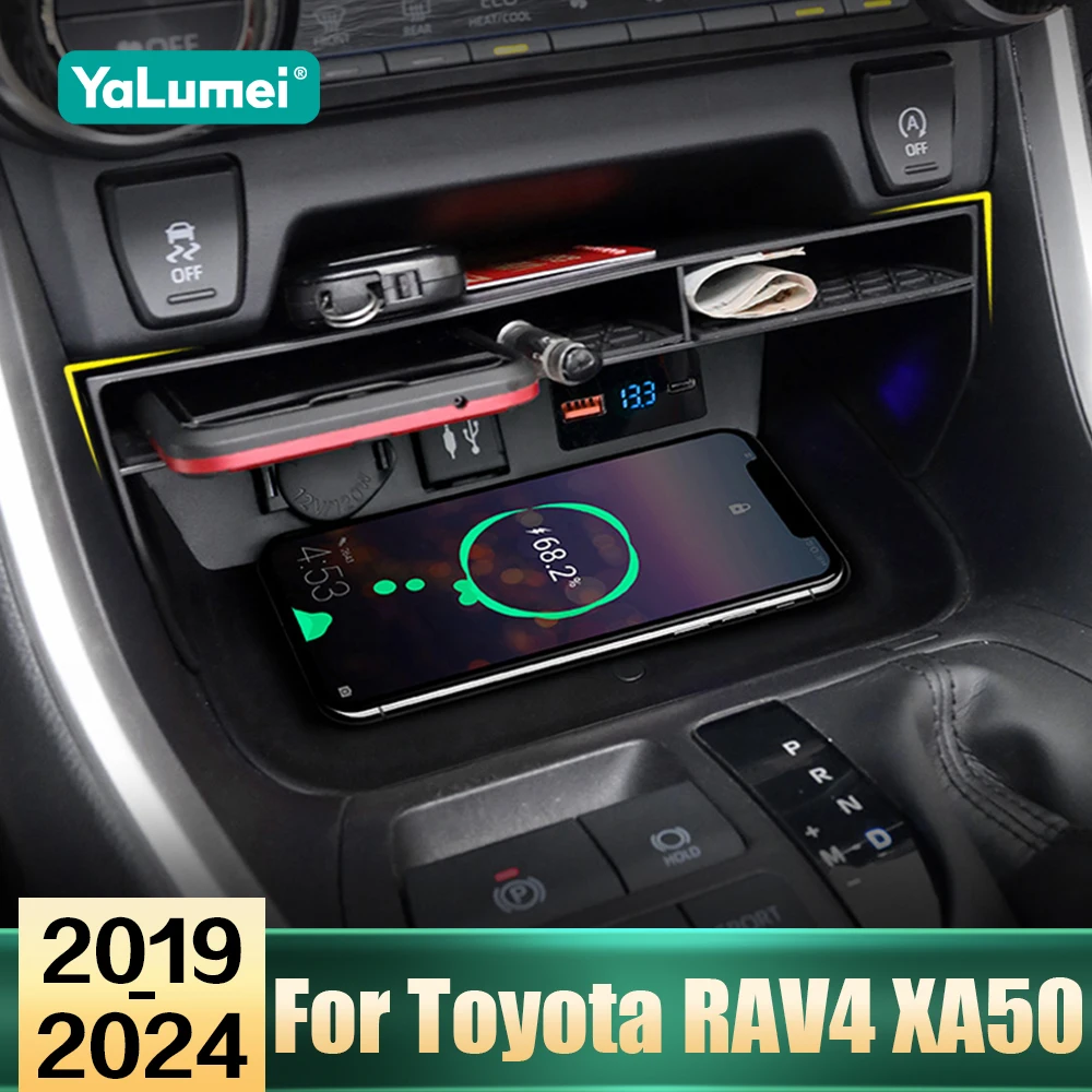 Für Toyota RAV4 XA50 Hybrid 2019 2020 2021 2022 2023 2024 Auto Zentrale Konsole Lagerung Box Organizer Container Abdeckung Zubehör
