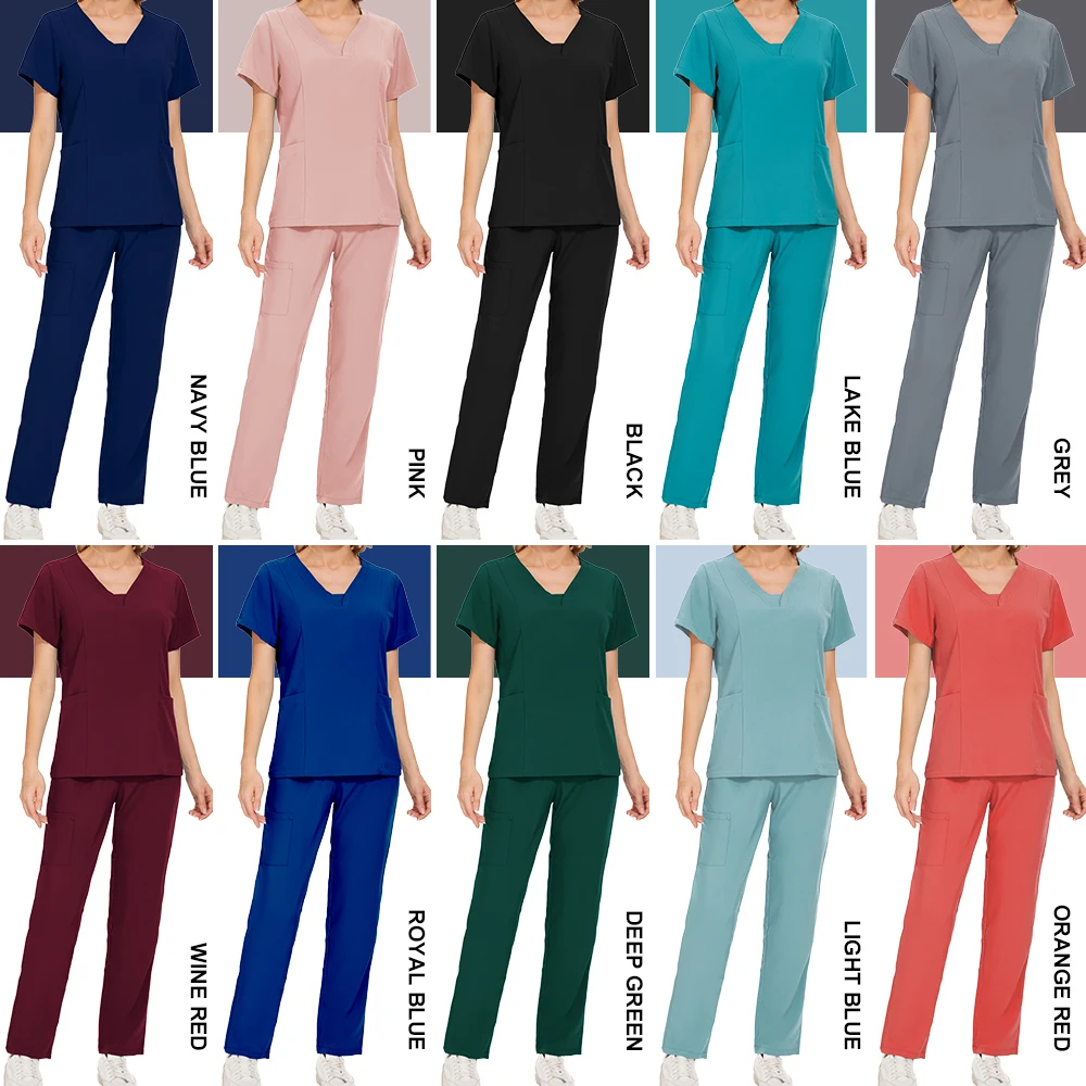 Verpleging Medische Scrub Nieuw Uniform Ziekenhuis Unisex Arts Verpleegkundige Werkkleding Lab Speciale Uniformen Medische Accessoires Werkkleding
