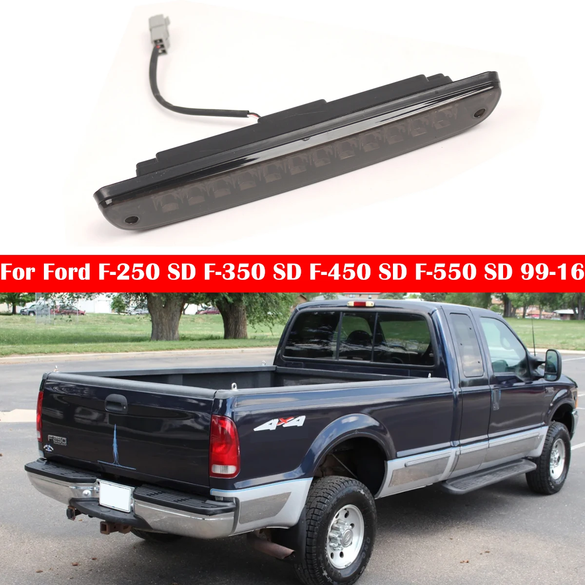 

CC3Z13A613B YC3Z13A613BA CC3Z13A613A F47Z13A613A For Ford Super Duty Ranger 1999-2016 Black Car Rear LED Third Brake Light Lamp