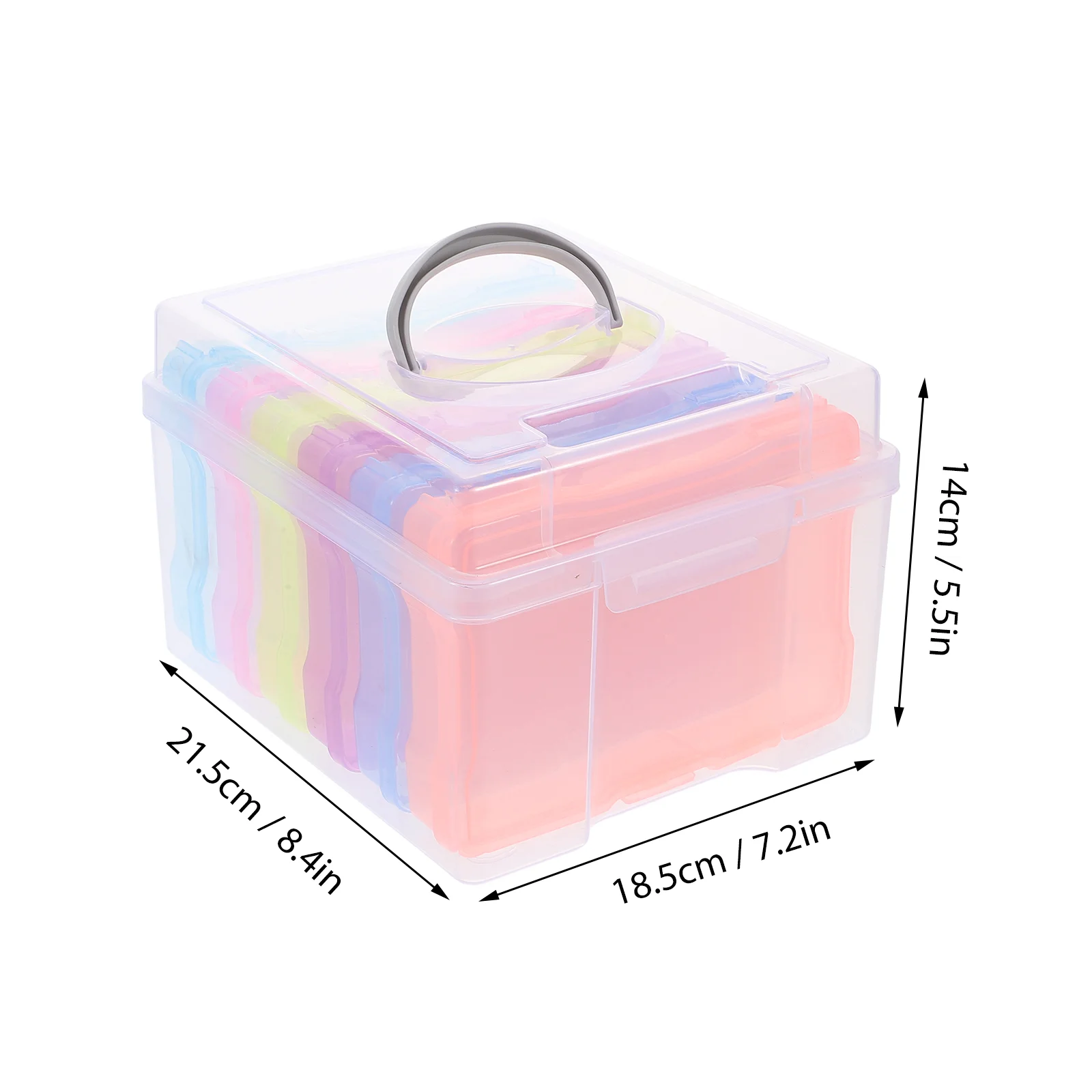 Photo Storage Box Photos Cards Organizer Craft Containers Electronic Component Case Desktop Stamp Plastic Organizers