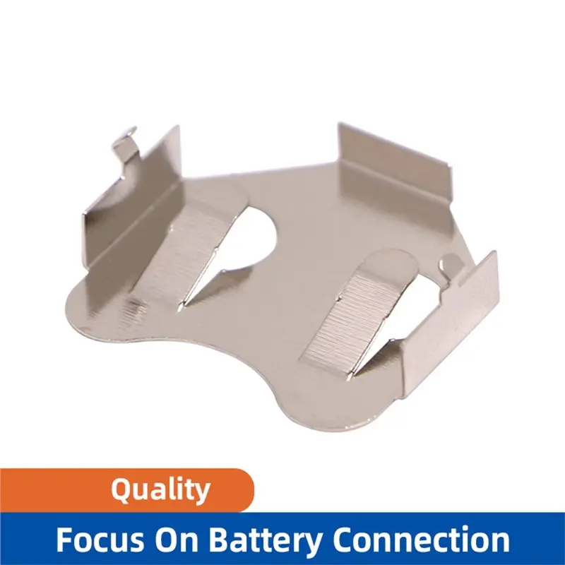 【ORNAMENT】Nickel-Plated CR2032 Coin Cell Retainer, Poding Battery Holder In Phosphor Bronze
