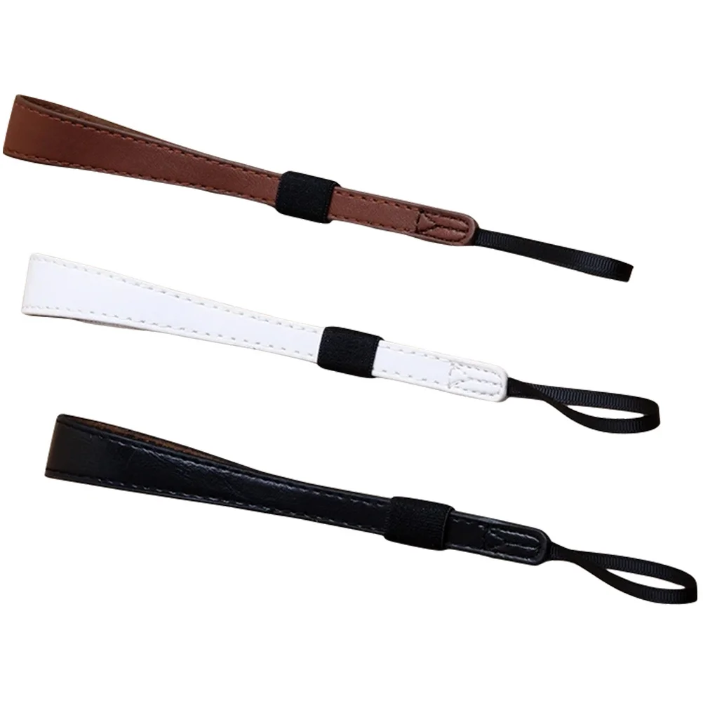 

3Pcs Camera Wrist Straps PU Hand Strap Lightweight Solid Secure for Phone Keys Photography Accessories Camera Strap