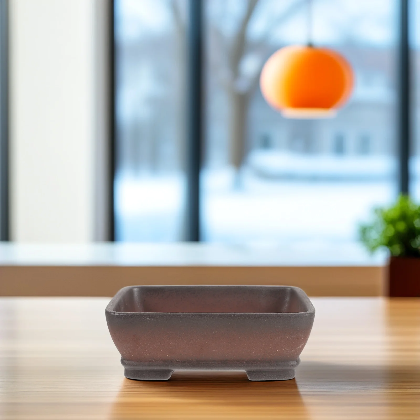 

Rectangular Succulent Flowerpot Bonsai Planter Purple Sand Rectangle Pots with Drainage Hole Clay