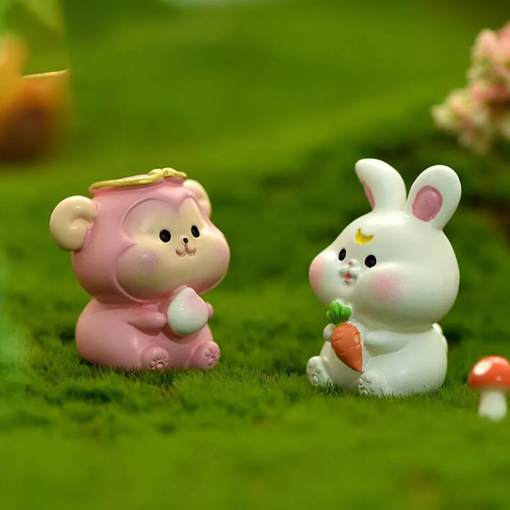 

12Pcs Zodiac Figurines Micro Landscape Garden Animal Shape Decor nament Mini Garden Decors Bonsai Decor