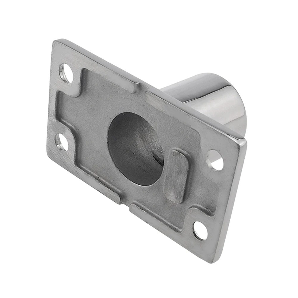 90 °   قارب 316 الفولاذ المقاوم للصدأ 22/25/30/32 مللي متر درابزين تركيبات Stanchion مستطيلة قاعدة أنبوب الأنابيب قاعدة تركيب بحري