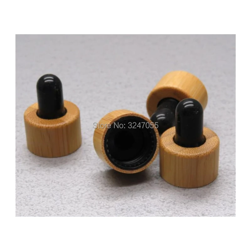 Bruin Kalebas Glas Etherische Olie Dropper Fles Bamboe Draagbare Schoonheid Amber Geur Flesjes Zwarte Cosmetische Parfum Flacon