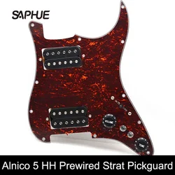 Alnico 5 HH Kablolu Pickguard Bobin Yarma Pickguard HH Humbucker Manyetik Seti ile Yüklü Pickguard