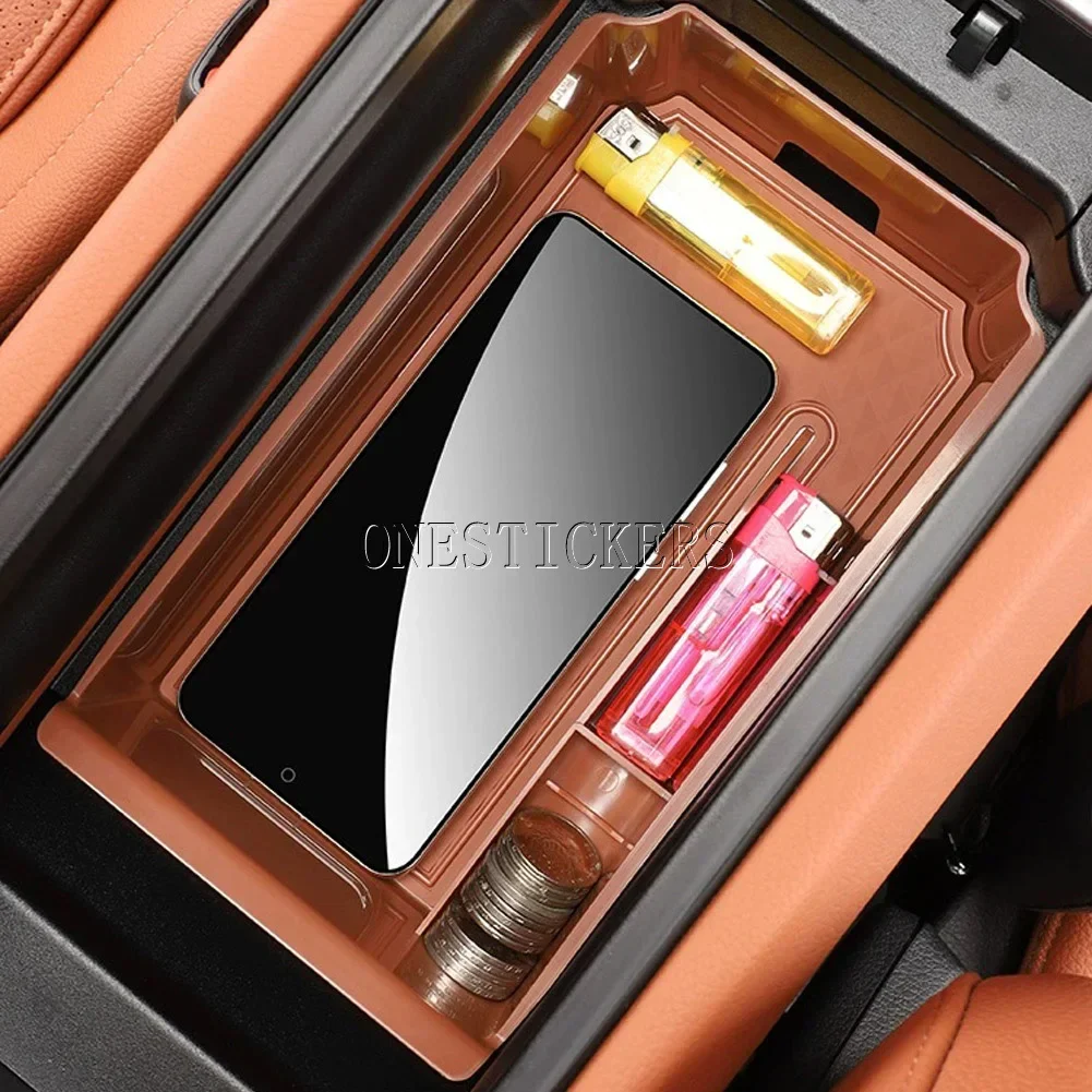 لمرسيدس بنز GLC الفئة X254 W254 GLC260 GLC300 2023-2025 سيارة مركز وحدة التحكم مسند الذراع صندوق صندوق تخزين حامل صينية منظم