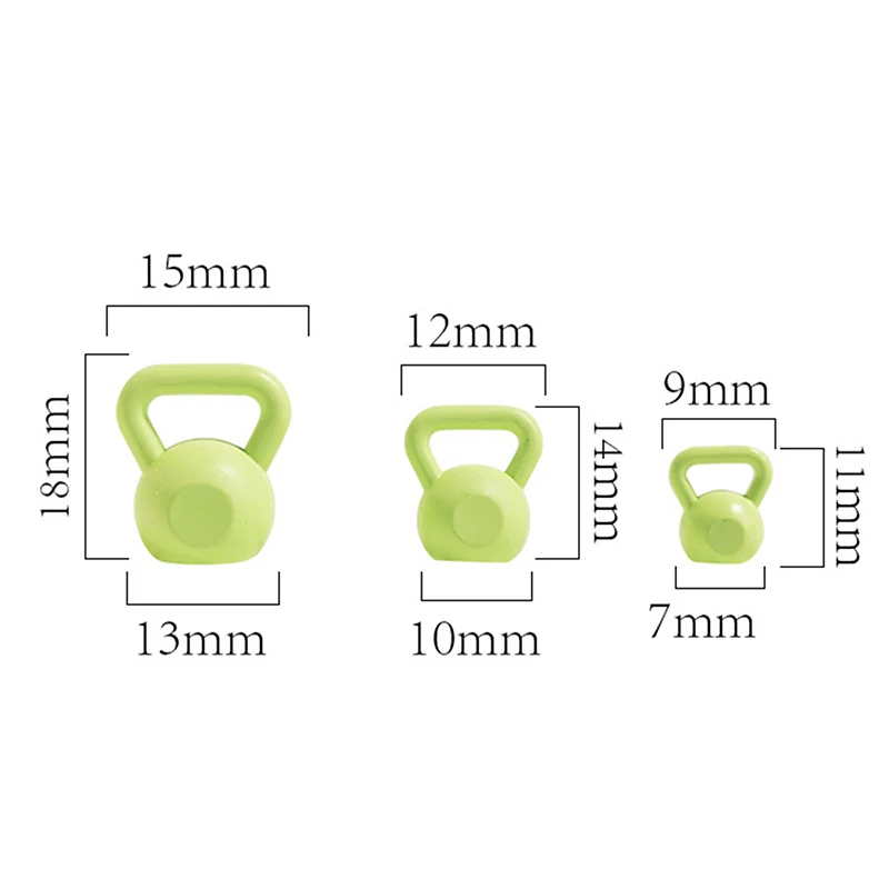 1Pcs Dollhouse Miniature Barbell Dumbbells Miniature Toy Model Fitness Mini Dumbbells Weights Lifting Equipment Accessories