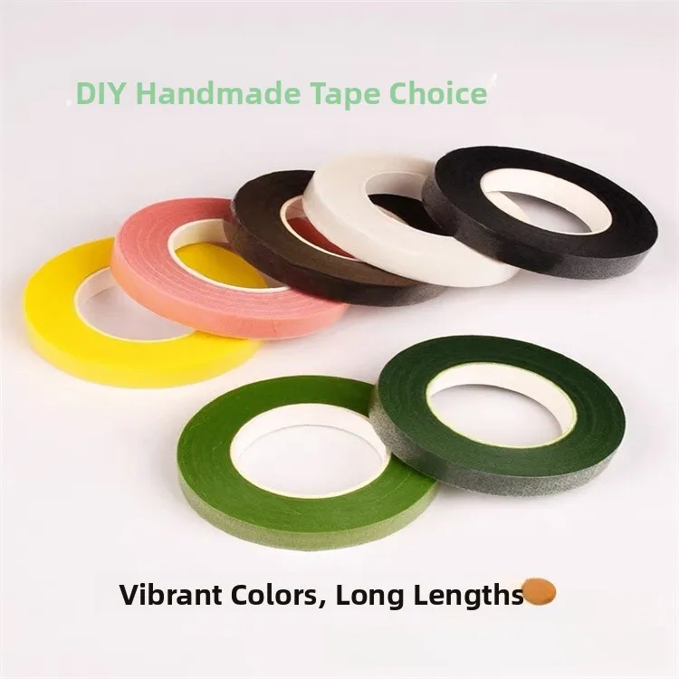 Artificial Flower Making Tape 10 Yards Twist Stick Floral Green Adhesive DIY Craft Tape for Creative Fashion T-Shirt Design