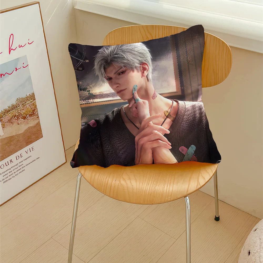 Game Love and Deepspace Otome Sylus Pillow Case Sofa Decorative Home Double-sided Printing Short Plush Cushion Cover