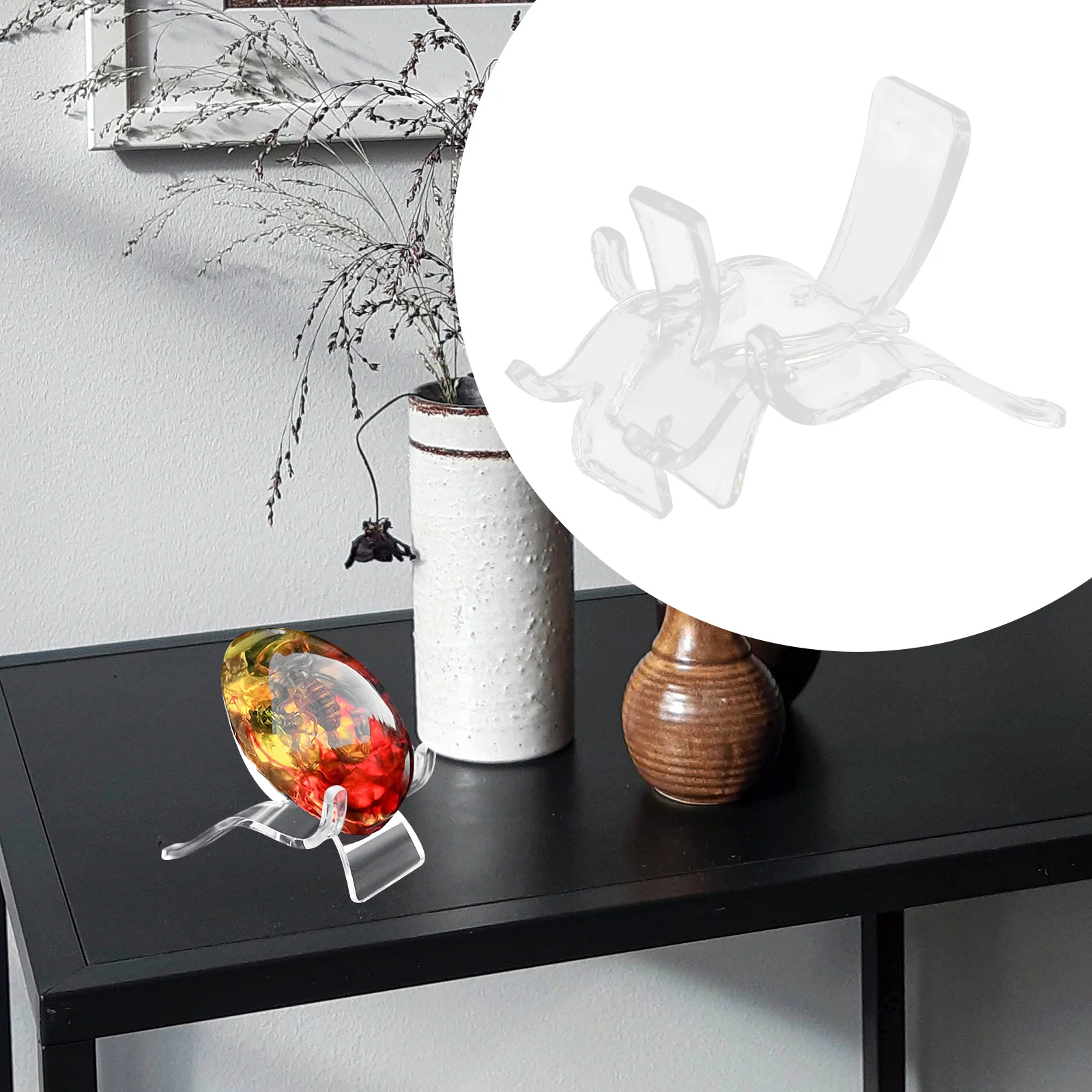 

20Pcs Crystal Display Stands Clear Plastic Holders Pedestal for Mineral Stones Jewelry Display Decoration Study Room