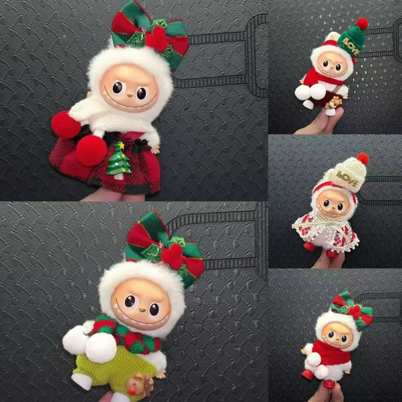 

Christmas Cute Clothes for 10cm Labubu V4 Classic Style Little Dress Set Fashion Clothes Outfit for Mini Labubu V4 Dolls Gifts